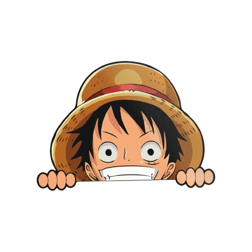 Luffy peeking